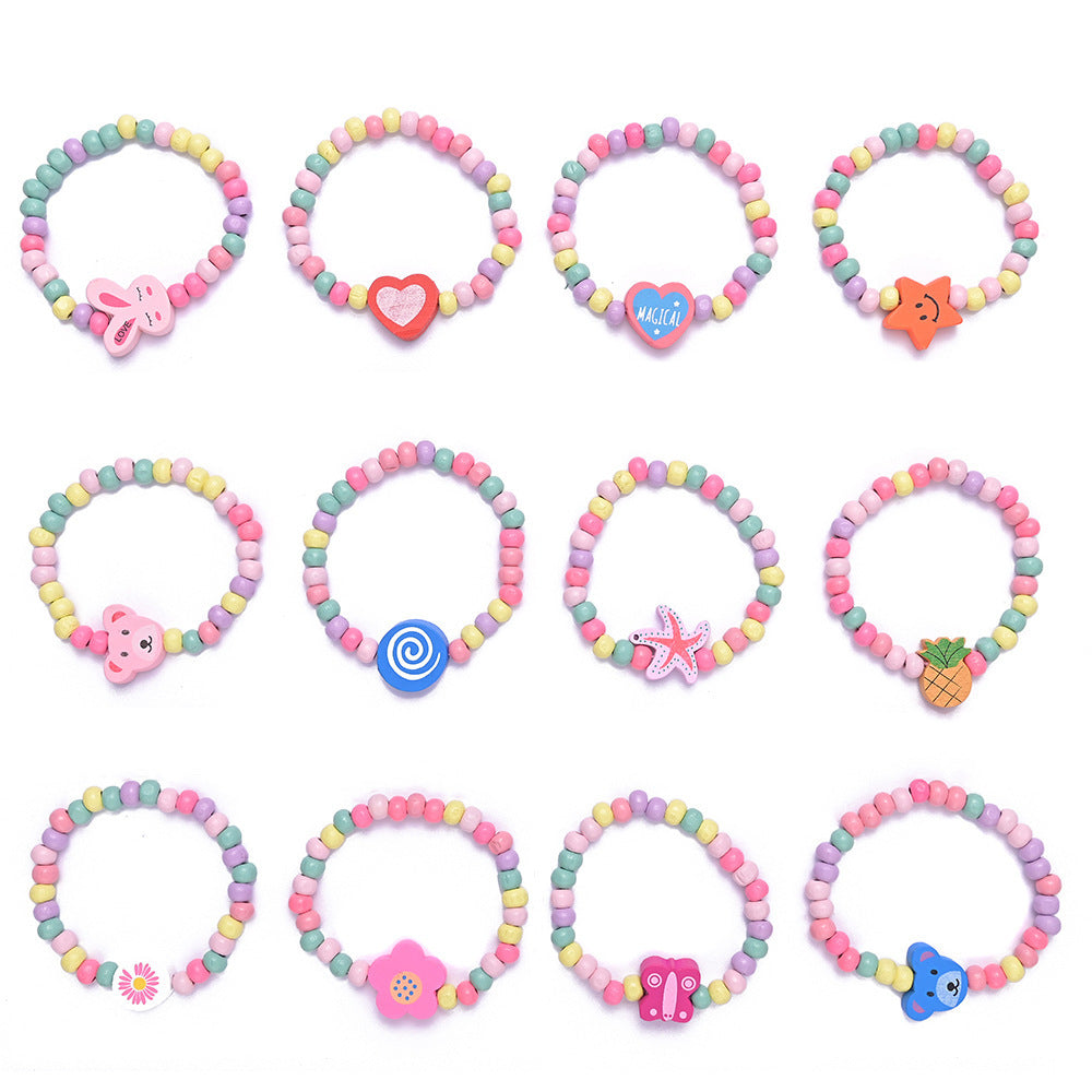Bracelet de perles colorées ludique