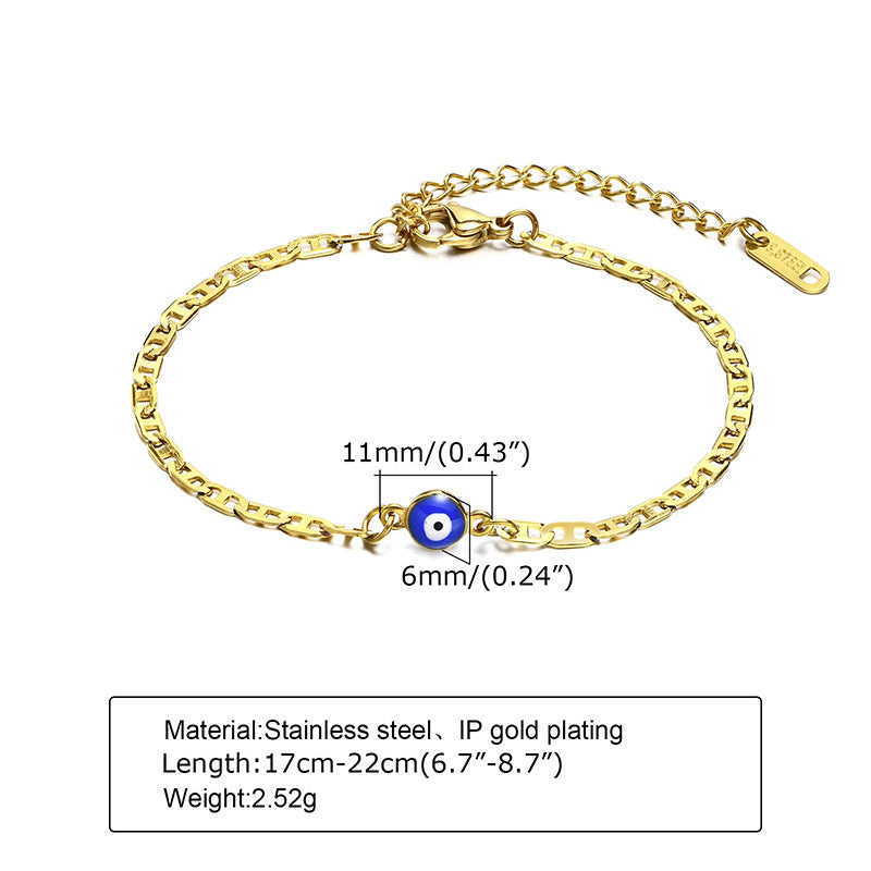 Bracelet jonc pour femme motif œil protecteur