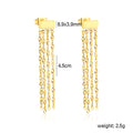 Boucles d'oreilles pendantes avec chaînes et cristal