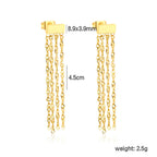 Boucles d'oreilles pendantes avec chaînes et cristal