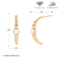 Boucles d'oreilles avec opale et argent sterling 925