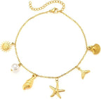 Bracelet pour femme avec pendentifs marins et design élégant