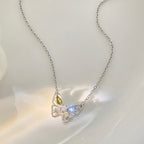 Collier femme papillon avec cristaux
