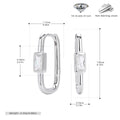 Clous d'oreilles en argent sterling 925 et zircon 5A