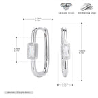 Clous d'oreilles en argent sterling 925 et zircon 5A