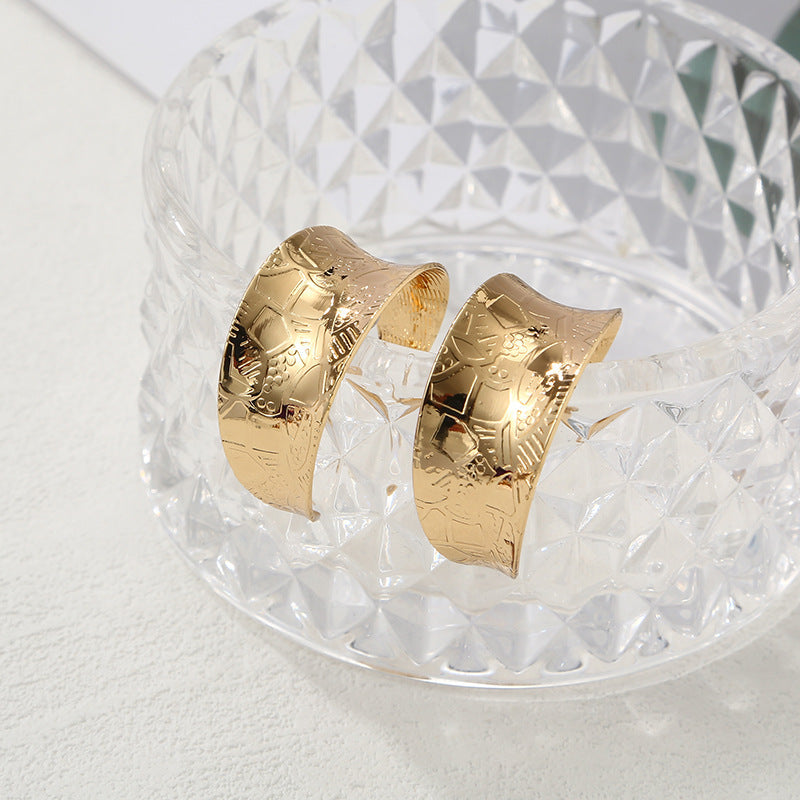 Bracelets rigides pour femme à motifs artistiques