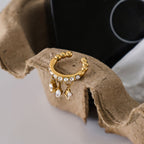 Ear cuff haute couture élégant pour femme avec cristaux