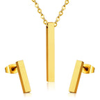 Parure de bijoux moderne pour femme en acier inoxydable
