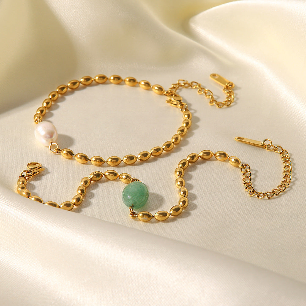 Collier pour femme avec bulles élégantes et pendentif perle unique