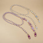 Collier élégant perles et chaîne