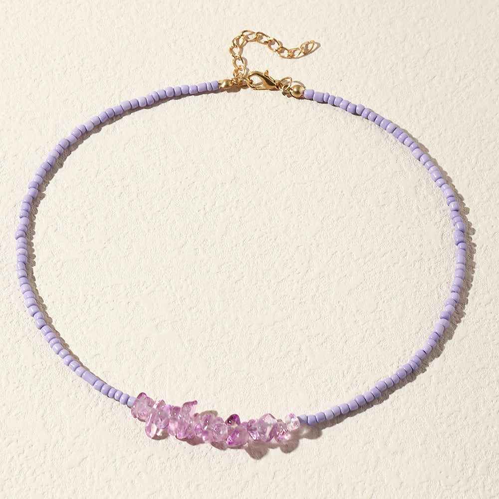 Collier ras-de-cou perles et perles fantaisie