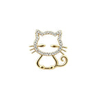 Broche chat scintillante
