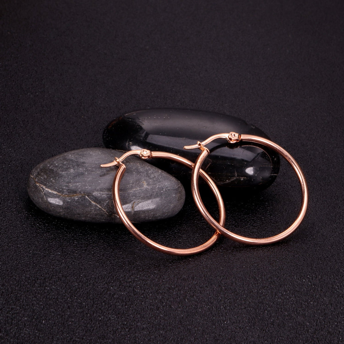 Boucles d'oreilles puces en acier inoxydable