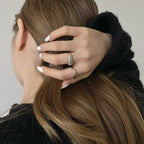 Bague ouverte tendance pour femme avec design incurvé