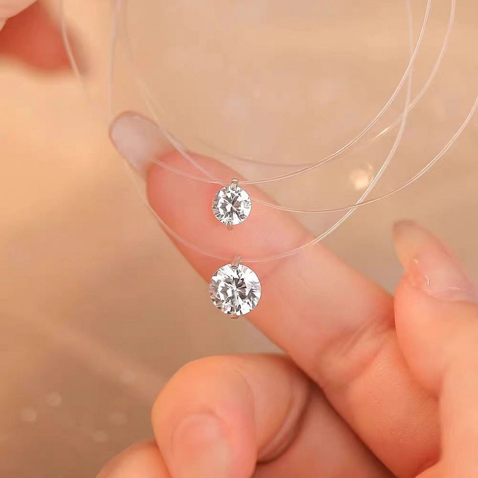 Collier élégant pour femme avec pendentif en zircon étincelant