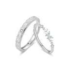 Bague élégante pour femme avec texture fine et cristal