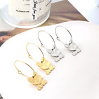 Boucles d'oreilles pendantes pour femme motif lapin