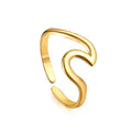 Bague réglable pour femme au design incurvé