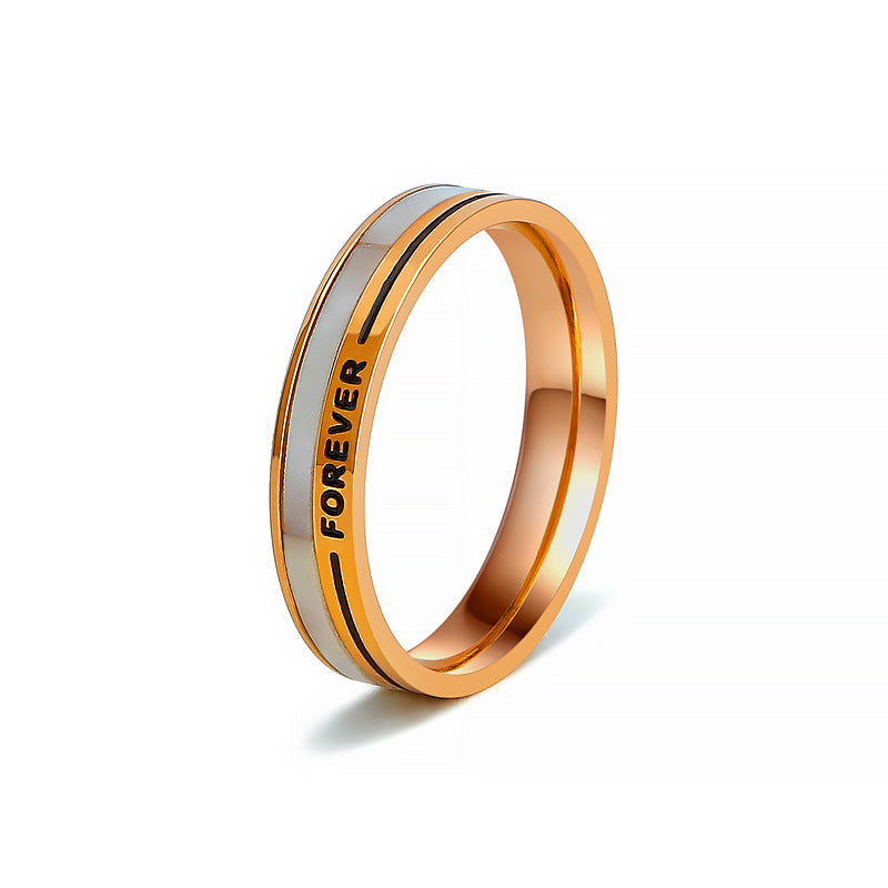 Bague minimaliste pour femme avec message gravé