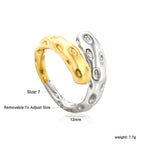 Bague double design réglable