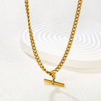 Collier à maillons élégant pour femme avec fermoir toggle réglable