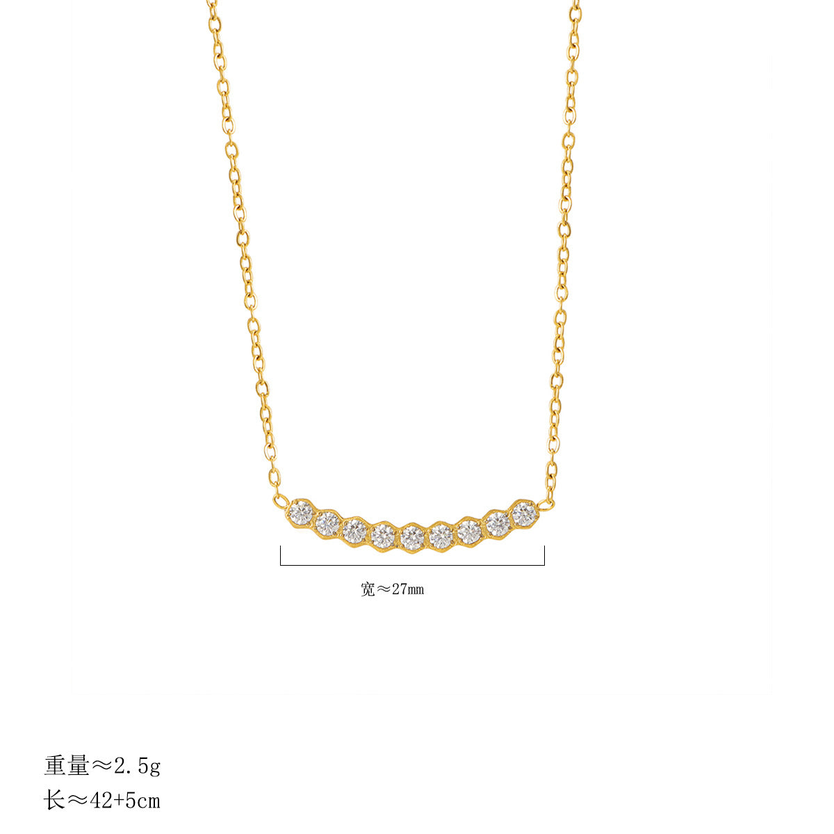 Collier délicat pour femme avec détail en cristal étincelant