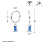 Boucles d'oreilles pendantes avec pendentif zircone