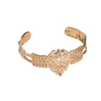 Bracelet ouvert pour femme au design bambou moderne