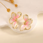 Ohrclips für Damen mit floralem Design