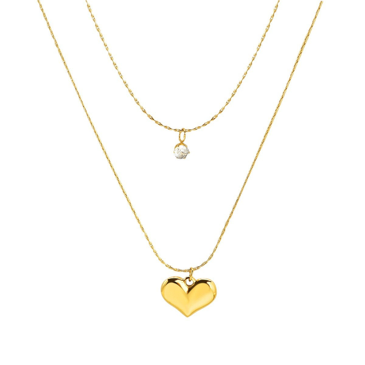 Collier pour femme avec pendentif cœur étincelant et design ornemental élégant