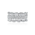 Bague de luxe pour femme avec ornements en zircone