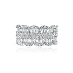 Bague de luxe pour femme avec ornements en zircone