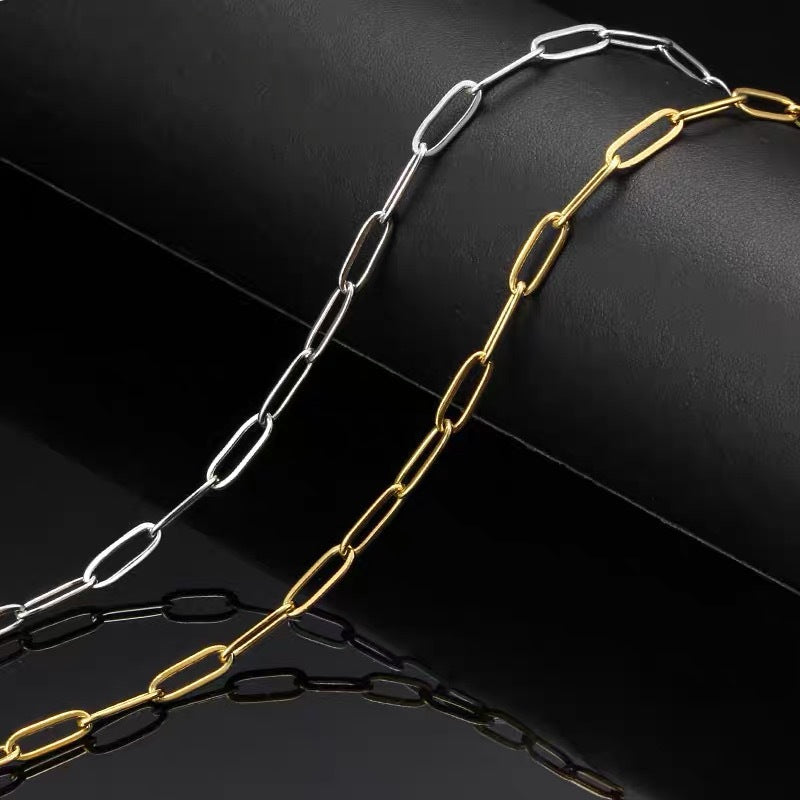 Collier à longue chaîne à maillons pour femme