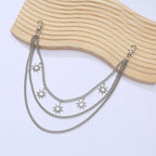 Collier chaîne tendance avec motifs soleil