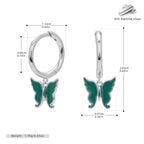 Boucles d'oreilles papillon en argent sterling 925
