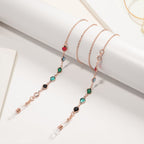 Chaîne de lunettes décorative en cristal