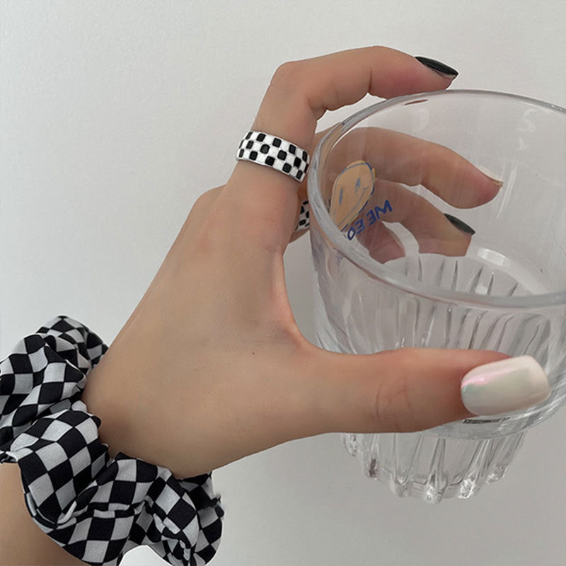 Ensemble chouchou et bague tendance pour femme