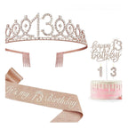 Couronne scintillante pour 18e anniversaire avec écharpe