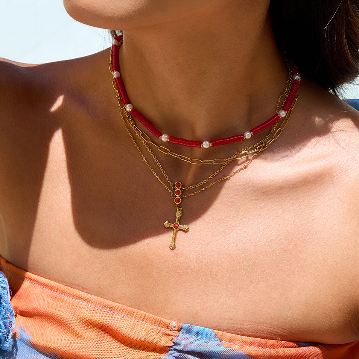 Collier élégant pour femme en acier inoxydable hypoallergénique