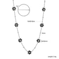 Collier pour femme au design floral avec cristaux