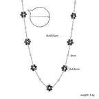 Collier pour femme au design floral avec cristaux