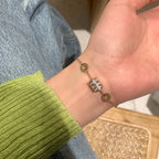 Bracelet chaîne pour femme avec cristaux