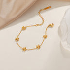 Chevillère fleur pour femme