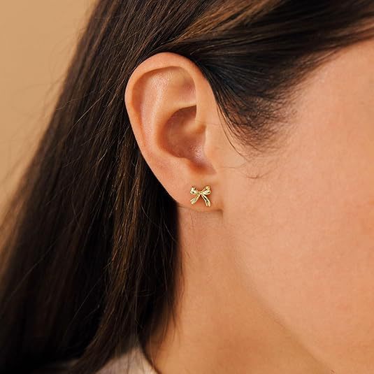 Boucles d'oreilles nœud avec strass pour femme