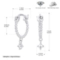 Boucles d'oreilles pendantes pour femme avec zircon étincelant