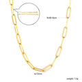 Collier tendance pour femme à maillons ovales et fermoir réglable