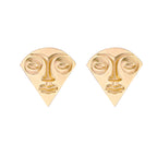 Boucles d'oreilles pour femmes avec design de visage artistique