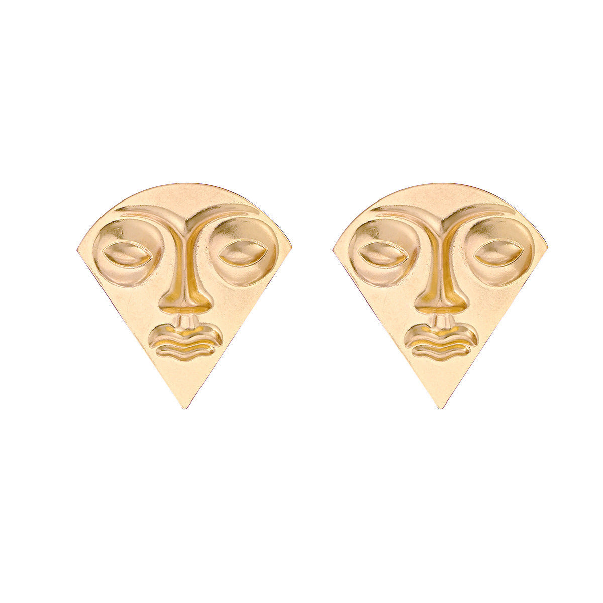 Boucles d'oreilles pour femmes avec design de visage artistique