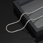 Collier chaîne moderne texturé en argent pour femme