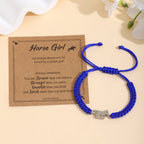 Bracelet d'amitié pour femme avec pendentif cheval
